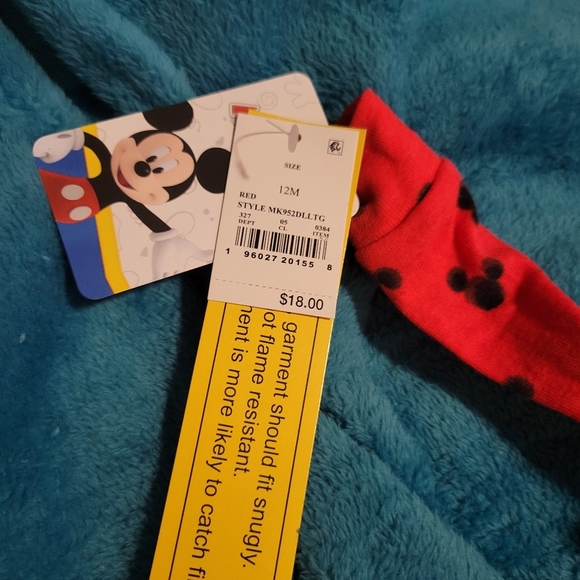 Pj Set Disney Mickey Mouse 12 months 4 Piece Unisex Boys New NWT - Picture 15 of 16
